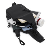 Black Men's Sling Chest Bag - Lightweight Large Capacity Crossbody Shoulder Bag with Adjustable Strap for Commuting, Travel, Outdoor and Daily Casual Use