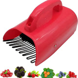 Blueberry Picker Tool with Handle, Berry Harvesting Scoop for Blueberries and Raspberries, Handheld Fruit Picking Basket Garden Tool for Easy Berry Collection