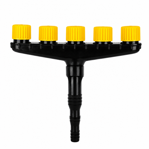 5-Head Adjustable Garden Spray Nozzle - Wide-Area Watering and Mist Sprayer with Stepped Hose Connector for Gardens, Lawns, Orchards and Irrigation In Australia - Darrahopens
