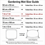 Yellow Waterproof Garden Repotting Mat - 100 x 100 cm Foldable Potting and Transplanting Work Mat with Snap Corners for Indoor Plants, Soil Mixing and Easy Clean-Up