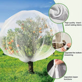 Fruit Tree Netting Cover with Zipper (80x120cm)- Plastic Mesh Bird and Insect Protection for Citrus, Blueberries, Vegetables, Garden Harvest Saver