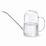 2L Transparent Long Spout Watering Can with Shower Head - Clear Plastic Indoor Plant Waterer for Succulents, Balcony Garden, Precise Watering Tool