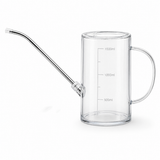 1.5L Transparent Long Spout Watering Can with Shower Head - Clear Plastic Indoor Plant Waterer for Succulents, Balcony Garden, Precise Watering Tool