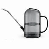 2L Gray Long Spout Watering Can with Shower Head - Clear Plastic Indoor Plant Waterer for Succulents, Balcony Garden, Precise Watering Tool In Australia - Darrahopens