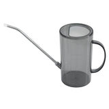 1.5L Gray Long Spout Watering Can with Shower Head - Clear Plastic Indoor Plant Waterer for Succulents, Balcony Garden, Precise Watering Tool