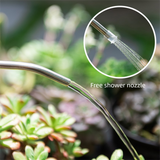 1.5L Gray Long Spout Watering Can with Shower Head - Clear Plastic Indoor Plant Waterer for Succulents, Balcony Garden, Precise Watering Tool