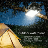 Solar Camping Lantern with Clip Beige- 2000mAh USB and Solar Rechargeable, Waterproof Portable Tent Light with Digital Display for Outdoor Hiking Emergency In Australia - Darrahopens