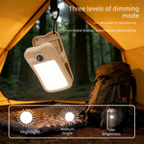 Solar Camping Lantern with Clip White- 2000mAh USB and Solar Rechargeable, Waterproof Portable Tent Light with Digital Display for Outdoor Hiking Emergency In Australia - Darrahopens