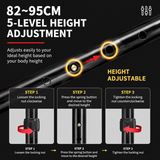 Folding Hiking Stick Brown - Adjustable Aluminum Telescopic Walking Cane, 5-Height Settings 82-95cm, Lightweight Portable Trekking Pole for Seniors and Outdoors In Australia - Darrahopens