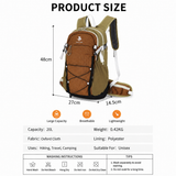 Lightweight Hiking Backpack 20L Brown - Ultralight Oxford Cloth Daypack with Breathable Mesh Back, Adjustable Straps for Trekking Camping Travel In Australia - Darrahopens