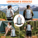 Lightweight Hiking Backpack 20L Light Blue-gray - Ultralight Oxford Cloth Daypack with Breathable Mesh Back, Adjustable Straps for Trekking Camping Travel In Australia - Darrahopens