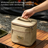 Camping Spice Kit 15 Piece - Khaki Oxford Cloth Storage Bag with PET Bottles, Organised Portable Condiment Set for Camping, BBQ, Picnics and Outdoor Cooking In Australia - Darrahopens