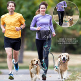 Hands Free Dog Leash Running Belt with Adjustable Bungee Lead(Mint green), Multi Pocket Outdoor Waist Bag and Free Roll of 15 Poop Bags for Walking, Jogging and Running In Australia - Darrahopens