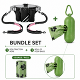 Hands Free Dog Leash Running Belt with Adjustable Bungee Lead(Pink), Multi Pocket Outdoor Waist Bag and Free Roll of 15 Poop Bags for Walking, Jogging and Running In Australia - Darrahopens
