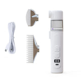 Electric Flea Comb for Dogs and Cats - 2-in-1 Rechargeable Pet Flea Remover and Dematting Grooming Comb with Suction Collection, 3 Speed Settings and USB-C Charging