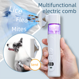 Electric Flea Comb for Dogs and Cats - 2-in-1 Rechargeable Pet Flea Remover and Dematting Grooming Comb with Suction Collection, 3 Speed Settings and USB-C Charging In Australia - Darrahopens