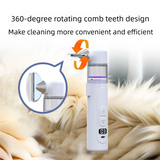 Electric Flea Comb for Dogs and Cats - 2-in-1 Rechargeable Pet Flea Remover and Dematting Grooming Comb with Suction Collection, 3 Speed Settings and USB-C Charging