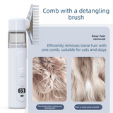 Electric Flea Comb for Dogs and Cats - 2-in-1 Rechargeable Pet Flea Remover and Dematting Grooming Comb with Suction Collection, 3 Speed Settings and USB-C Charging