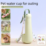 Portable Dog Water Bottle with Foldable Drinking Trough - Green 3-in-1 Pet Travel Water Dispenser with Fine Mist Spray, Food Storage and Carry Strap for Walking and Outdoor Trips In Australia - Darrahopens