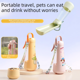 Portable Dog Water Bottle with Foldable Drinking Trough - Green 3-in-1 Pet Travel Water Dispenser with Fine Mist Spray, Food Storage and Carry Strap for Walking and Outdoor Trips In Australia - Darrahopens