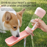 Portable Dog Water Bottle with Foldable Drinking Trough - Orange 3-in-1 Pet Travel Water Dispenser with Fine Mist Spray, Food Storage and Carry Strap for Walking and Outdoor Trips In Australia - Darrahopens