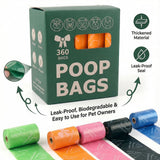 Black Thickened Dog Poop Bags 180 Pack - 12 Rolls, 15 Bags per Roll, 22 x 30cm Leak-Resistant Easy-Tear Pet Waste Bags for Dog Walking, Travel and Daily Clean-Up In Australia - Darrahopens