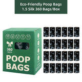 Black Thickened Dog Poop Bags 360 Pack - 24 Rolls, 15 Bags per Roll, 22 x 30cm Leak-Resistant Easy-Tear Pet Waste Bags for Dog Walking, Travel and Daily Clean-Up In Australia - Darrahopens