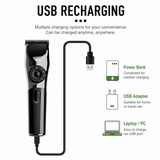 Orange Rechargeable Pet Hair Clippers – Cordless Dog & Cat Grooming Trimmer with Adjustable Cutting Length, Guide Combs, USB Charging & Grooming Accessories In Australia - Darrahopens