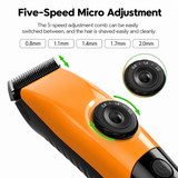 Black Rechargeable Pet Hair Clippers – Cordless Dog & Cat Grooming Trimmer with Adjustable Cutting Length, Guide Combs, USB Charging & Grooming Accessories In Australia - Darrahopens