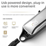 Gold Rechargeable Pet Hair Clippers - 1200mAh Dog and Cat Grooming Trimmer with Digital Display, USB Charging, Adjustable Blade and Guide Combs In Australia - Darrahopens