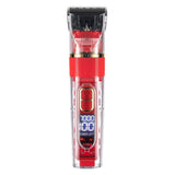 Rechargeable Pet Hair Clippers Red - 2000mAh Dog and Cat Grooming Trimmer with Transparent Housing, Smart Digital Display, Adjustable Cutting Length and Guide Combs