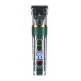 Rechargeable Pet Hair Clippers Green - 2000mAh Dog and Cat Grooming Trimmer with Transparent Housing, Smart Digital Display, Adjustable Cutting Length and Guide Combs