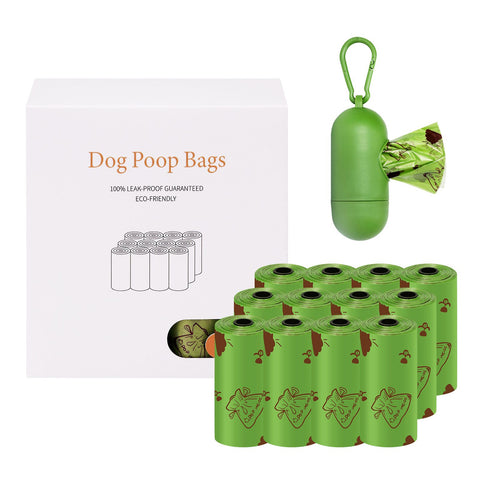 Degradable Dog Poop Bags with Dispenser - 12 Rolls Pet Waste Bags, Leak Resistant Easy Tear Design, Portable Clip Holder for Dog Walking and Outdoor Clean Up In Australia - Darrahopens