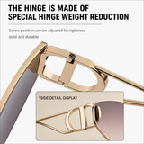 Women's Cat Eye Sunglasses - Silver Metal Frame with Grey PC Lenses, Adjustable Nose Pads, Retro Fashion Eyewear for Driving, Travel and Outdoor Wear