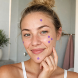 Star Acne Patches Purple 5 Sheets - 40 Stars Per Sheet, Hydrocolloid Blemish Stickers, Waterproof Sweat-Resistant Star Pimple Covers