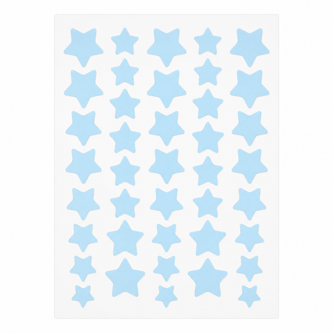 Star Acne Patches Blue 5 Sheets - 40 Stars Per Sheet, Hydrocolloid Blemish Stickers, Waterproof Sweat-Resistant Star Pimple Covers