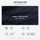 Women's Plaid Flat Cap - Navy Blue Check Newsboy Painter Hat, Adjustable Double Snap Design, Short Brim Vintage Casual Cap for Everyday Streetwear In Australia - Darrahopens