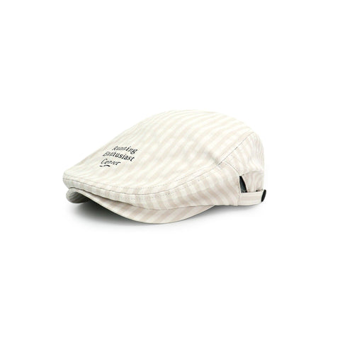 Women's Plaid Flat Cap - Beige Check Newsboy Painter Hat, Adjustable Double Snap Design, Short Brim Vintage Casual Cap for Everyday Streetwear In Australia - Darrahopens