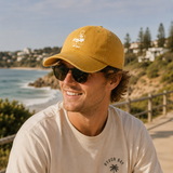 Yellow Vintage Washed Panda Print Baseball Cap - Adjustable Cotton Cap with Curved Brim for Sun Protection and Casual Streetwear Style