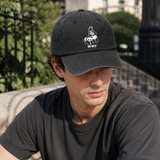 Black Vintage Washed Panda Print Baseball Cap - Adjustable Cotton Cap with Curved Brim for Sun Protection and Casual Streetwear Style