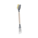 2-Pack White Dual Head Kitchen Cleaning Brush Set - Stainless Steel Scraper and Copper Wire Brush - Heavy Duty Grease Removal, Detachable Handle, Multi Surface Use for Stovetops and Ovens In Australia - Darrahopens