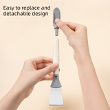 2-Pack White Dual Head Kitchen Cleaning Brush Set - Stainless Steel Scraper and Copper Wire Brush - Heavy Duty Grease Removal, Detachable Handle, Multi Surface Use for Stovetops and Ovens In Australia - Darrahopens