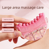 Pink Glitter Facial Contour Massage Brush(Large) - Ergonomic Crescent Shape for Face Neck and Hand Care - Soft Bristles Portable Beauty Tool In Australia - Darrahopens