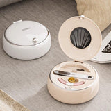 Beige Magnetic Sewing Kit - Portable Round Case with 20 Needles, 15 Thread Spools, Scissors, Thimble, Tape Measure for Home Dorm Travel Repairs In Australia - Darrahopens