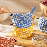 1 PCS Red Bird Shaped Pot Lid Lifter Heat Resistant Cotton Potholder - Embroidered Floral Kitchen Accessory for Saucepan Handles and Hot Cookware