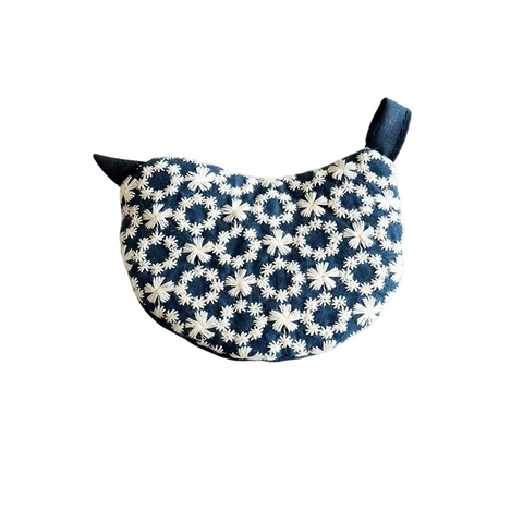 1 PCS Dark Blue Bird Shaped Pot Lid Lifter Heat Resistant Cotton Potholder - Embroidered Floral Kitchen Accessory for Saucepan Handles and Hot Cookware In Australia - Darrahopens
