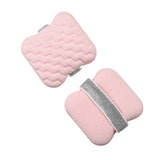 1PCS Pink Soap Bag with Sponge Puff - Thickened Wave Texture Foam Maker with Elastic Strap for Face Wash Body Cleansing and Makeup Removal
