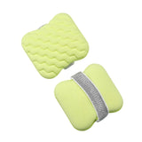 1PCS Green Soap Bag with Sponge Puff - Thickened Wave Texture Foam Maker with Elastic Strap for Face Wash Body Cleansing and Makeup Removal In Australia - Darrahopens