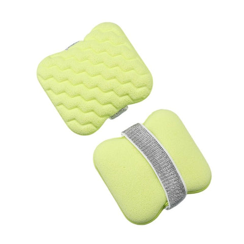 1PCS Green Soap Bag with Sponge Puff - Thickened Wave Texture Foam Maker with Elastic Strap for Face Wash Body Cleansing and Makeup Removal In Australia - Darrahopens