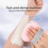 1PCS Green Soap Bag with Sponge Puff - Thickened Wave Texture Foam Maker with Elastic Strap for Face Wash Body Cleansing and Makeup Removal In Australia - Darrahopens